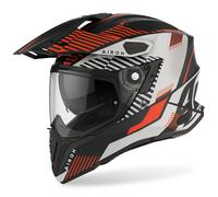 Casque de motocross Airoh Commander Boost couleur : noir mat/orange, taille : XXL (63)