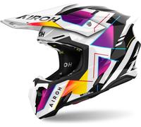 Casque de motocross Airoh Twist 3 Rainbow, blanc/rose/noir, L (59/60)