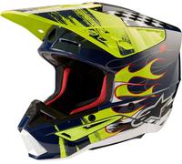 Casque de motocross Alpinestars S-M5 Rash, blau/gelb, M (57/58)