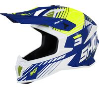 Casque de motocross Shot Lite Fury couleur : bleu/jaune, taille : XL (61/62)