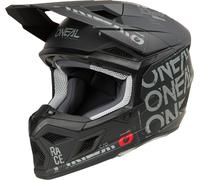 Oneal 3SRS Static Casque de motocross, noir-gris, taille M pour homme