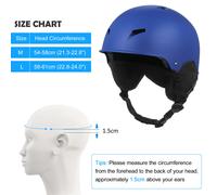 Casque De Neige Pour Hommes Et Femmes Avec Cache-Oreilles Amovible, Casque De Snowboard Avec Lunettes à Sangle Fixe, Casque De SéCurité Pour Le Ski Et Le Sport