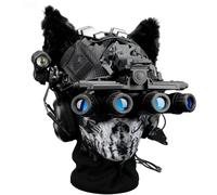 Casque de Paintball Fast, avec Casque Tactique et Télescope, Visière et Lunettes de Protection, Lampe Torche, Feu Clignotant et Support JVN, pour Tir Airsoft et Chasse BBS.