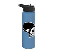 Casque de patineur squelette avec tête de mort Stainless Steel Insulated Water Bottle