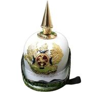 Casque de Pickelhaube Imperial Prussian en cuir blanc standard standard conforme à l'image