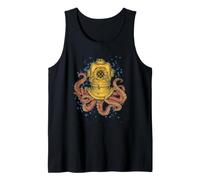 Casque de plongée Octopus Deep Sea Ocean Tentacule Art Nautique Débardeur
