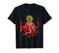 Casque de plongée Octopus Deep Sea Ocean Tentacule Art Nautique T-Shirt
