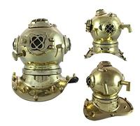 Casque de plongée sous-Marine avec Finition nickelée - Entièrement Fait à la Main par Un Artisan Indien, réplique de Look Vintage, collecteur en Laiton