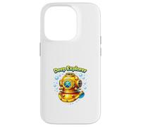 Casque de plongée Vintage Ocean Deep Sea Explorer Coque pour iPhone 14 Pro