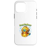 Casque de plongée Vintage Ocean Deep Sea Explorer Coque pour iPhone 16 Pro Max