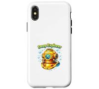 Casque de plongée Vintage Ocean Deep Sea Explorer Coque pour iPhone X/XS