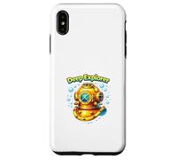 Casque de plongée Vintage Ocean Deep Sea Explorer Coque pour iPhone XS Max