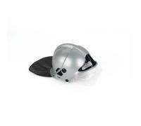 Theo Klein 8902 Casque de pompier, argent I Réplique fidèle à l'original en design MSA I Visière rabattable I Ajustable I Dimensions : 31 cm x 17,5 cm x 21 cm