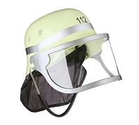 Casque de Pompier, Lot de 6, pour Enfants avec visière réglable en PVC HxlxP: 24,5 x 22,5 x 28 cm, Jaune