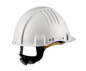Casque de protection haute température 3M, fermeture à cliquet, non ventilé, diélectrique 1000 V, bande de soudure en cuir, blanc, G3501M-VI x1 morceau