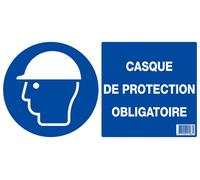 CASQUE DE PROTECTION OBLIGATOIRE 330x200mm (PP ALVEOL.) TALIAPLAST - 621583