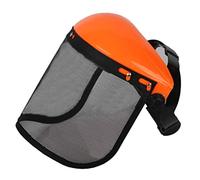 Casque de protection pour tronçonneuse Casque forestier, casque de protection forestier avec visière en maille, casque de protection résistant aux chocs, équipement de sécurité confortable ,Orange