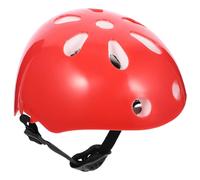 Casque de Protection pour Vélo Garçon et Filles Rouge en Plastique | Skateboard et Cyclisme, Sangles Réglables, Aérations Supérieures, pour Bébé et Préscolaire