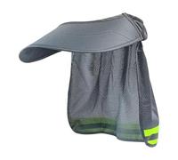 Casque de protection, protection solaire, filet en polyester de 50 cm, réfléchissant, protection de la nuque, visière UV pour chantier, jardin, entrepôt, génie civil, bâtiment et travail professionnel