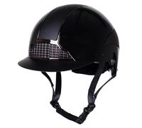 Casque de protection QHP Miami Noir - Casquettes d'équitation - Taille : 51-55