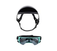 Casque de protection réglable pour chien et lunettes de soleil pour activités de plein air et animaux de compagnie de petite taille