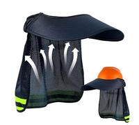 Casque de protection solaire à bord complet - Bande réfléchissante - Équipement de sécurité pour femme travaillant en plein air, chantier, entrepôt, jardinage