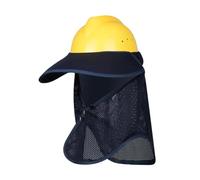 Casque de protection solaire avec filet respirant, résistant aux UV, réglable, 45 cm, protection du cou, protection du bord du casque, rabat dorsal rafraîchissant, pour travaux d' en plein air