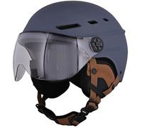 T'nB Casque Visor – Casque vélo/trottinette, Visière transparente, Molette réglable – Taille L Bleu