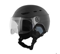 T'nB Casque Visor vélo/trottinette – Visière transparente, molette, caches-oreilles – L Noir