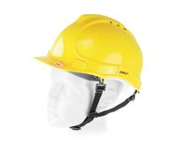 Casque de protection, vert, jugulaire 4 points
