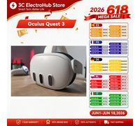 Casque de réalité virtuelle tout-en-un Meta Oculus Quest 3 avec écran 4K+ haute définition, 8 Go de RAM + 512 Go de stockage, résolut White 512GB