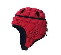 Casque de rugby rembourré doux pour enfants - Rouge - Taille S