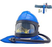 Casque de sablage Alimentation en air sécurisée Casque de sablage avec protection de l'épaule pour le sablage équipé d'un thermostat de sablage pour les femmes et les hommes Taille universelle