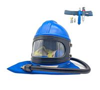 Casque de sablage sans danger avec alimentation en air avec protection des épaules, capuche de protection pour sablage équipé d'un thermostat Sandblaster