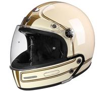 Casque De Scooter Intégral Rétro avec Visière Casques Intégraux pour Moto ECEDOT Homologué Boucle À Dégagement Rapide pour Adultes Hommes Femmes Casques Motocross Confort Z-6,XL:61-62CM