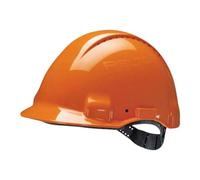 Casque de sécurité 3M™ G3000 orange, ventilé, avec harnais standard et basane synthétique