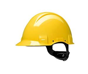 Casque de sécurité 3M™ G3001 jaune, non ventilé, avec harnais standard et basane synthétique