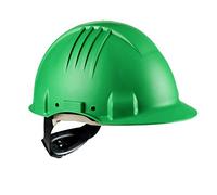 Casque de sécurité 3M G3501 haute température, non ventilé, harnais crémaillère, basane cuir, vert