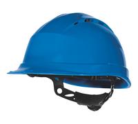 CASQUE DE CHANTIER VENTILÉ BLEU SERRAGE CRÉMAILLÈRE DELTA PLUS - D020QUARUP4BL