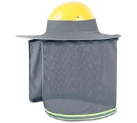 Casque de sécurité avec protection solaire - Visière allongée - Casque de protection rigide - Visière de refroidissement respirante pour le travail d'été - Embout réfléchissant - Haute visibilité