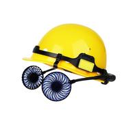 Casque de sécurité avec ventilateur | Casque de chantier ventilé, double ventilateur rechargeable, autonomie de 8 h, rotation à 360 degrés, matériau ABS, pour chantiers, travail extérieur et industrie
