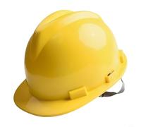 Casque de sécurité en ABS pour la construction d'ingénierie - Casque rigide léger de type V à profil bas, alternative à la casquette anti-chocs, rouge/blanc/jaune (jaune)