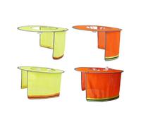 Casque de sécurité en maille respirante avec bandes réfléchissantes pour les travailleurs du bâtiment, orange fluo, jaune, protection UV d'été à large bord (A)