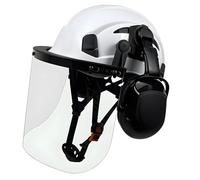 Casque De Sécurité Forestière avec Protections Auditives Antibruit Coque Immunitaire À Effet Conseiller Modifiable pour Les Exécuteurs De Tronçonneuses Casque Forestier Modifiable pour Les