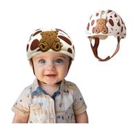 Casque de sécurité pour bébé souple et réglable pour ramper et marcher respirant pour les tout-petits de 12 à 24 mois ours ca