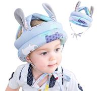 Casque de sécurité pour la marche de bébé, chapeau de protection de la tête respirant pour les tout-petits, bonnet de sécurité anti-chute pour la marche et le jeu - Bleu