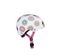 Casque de Sécurité pour Vélo et Trottinette Doodle Dots avec LED et Boucle Magnétique - Taille XS