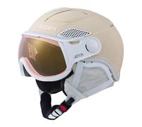 Casque de ski à visière CAIRN HELIOS LEATHER EVOLIGHT NXT (MAT CREAM) 61-64 cm