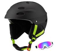 Casque de Ski Adulte pour Hommes Et Femmes - Casque de Snowboard avec SystèMe de RéGlage par Molette(Black,L(58-61CM))