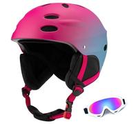 Casque de Ski Adulte pour Hommes Et Femmes - Casque de Snowboard avec SystèMe de RéGlage par Molette(Gradient Purple,M(55-58CM))
